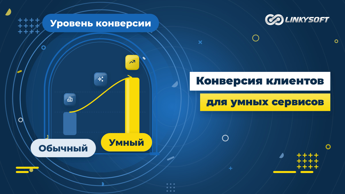 Сравнительная таблица влияния умных сервисов и устаревших технологий на показатель конверсии посетителей в покупатели.