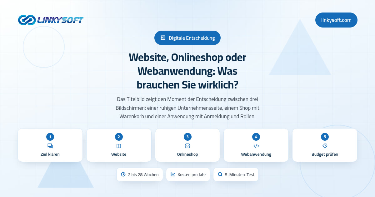 Website, Onlineshop oder Webanwendung: Was brauchen Sie wirklich?
