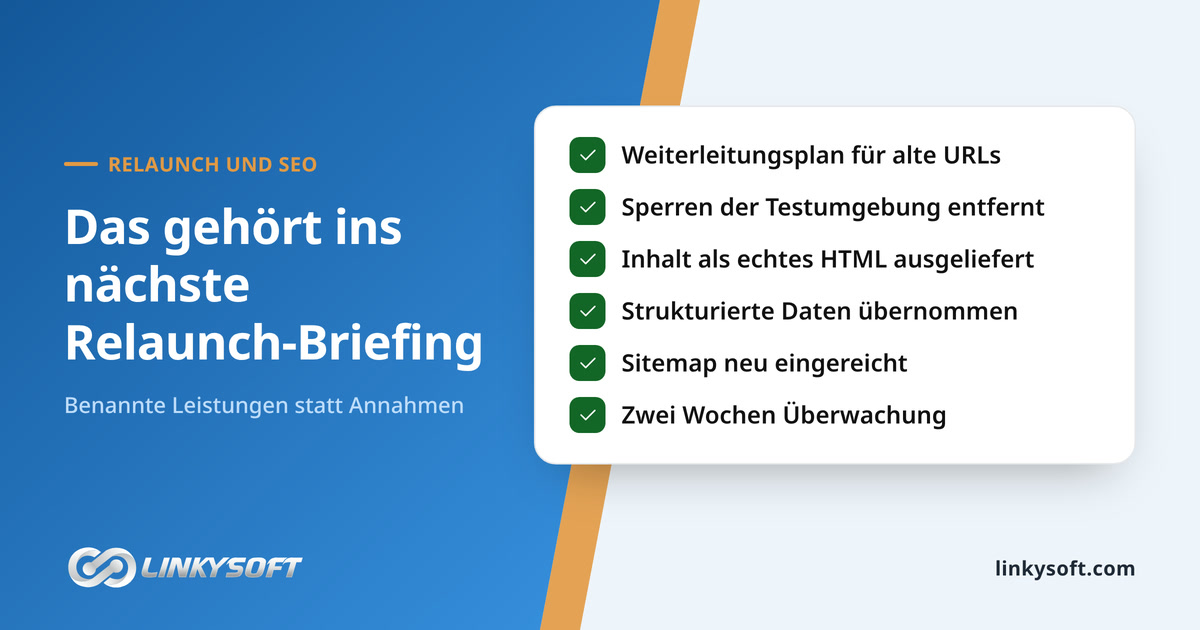 Das gehört ins nächste Relaunch-Briefing