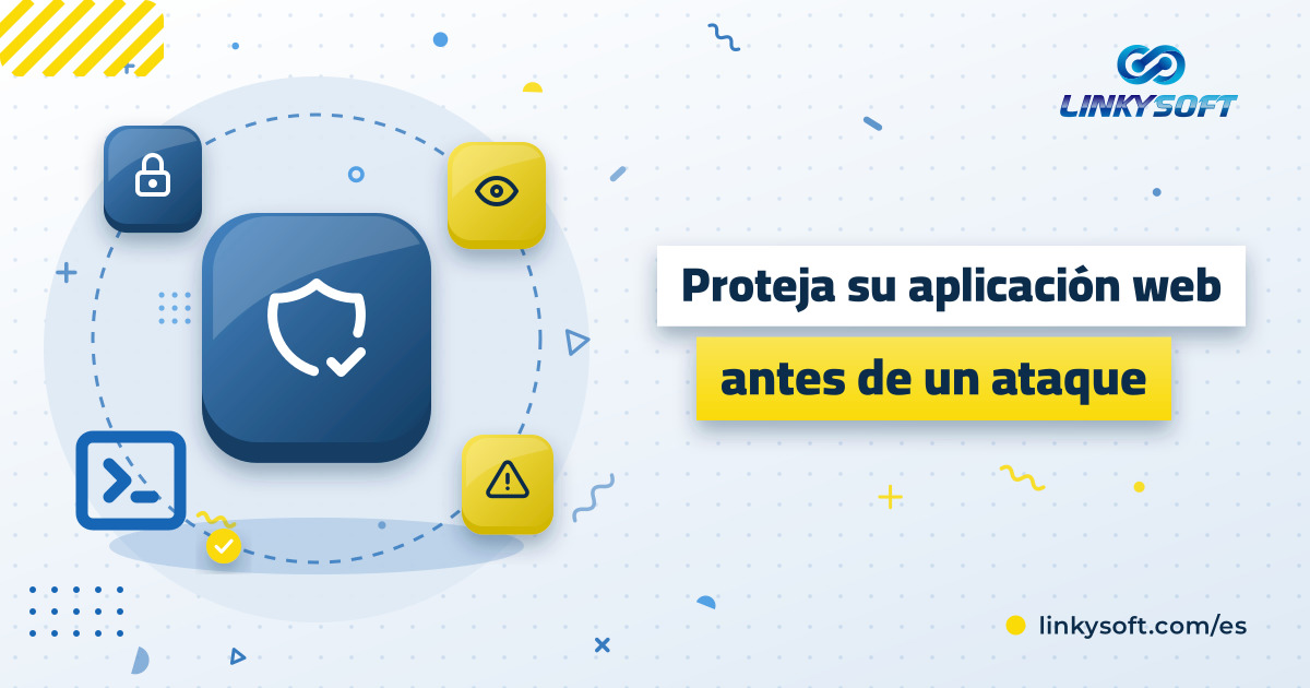 Dueño de una tienda revisa en su teléfono el panel de una aplicación web con un candado y una alerta de seguridad