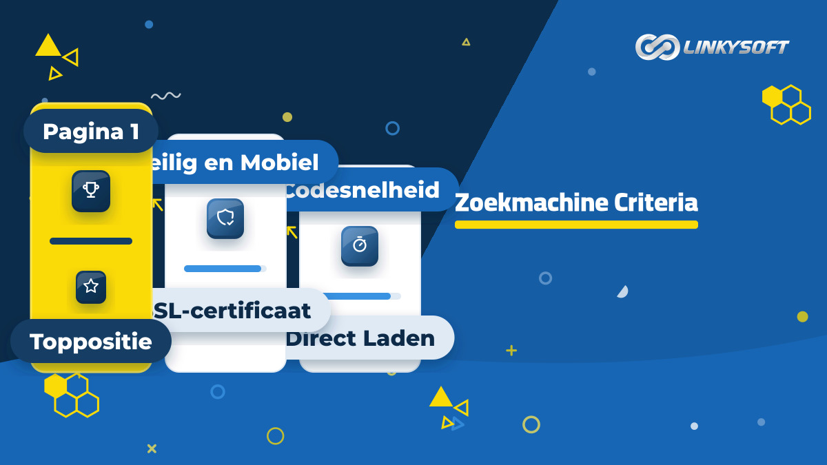 Overzicht van de technische criteria waarop zoekmachines een website beoordelen om deze op de eerste pagina te plaatsen.