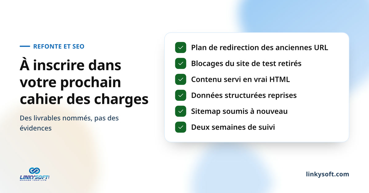 À inscrire dans votre prochain cahier des charges