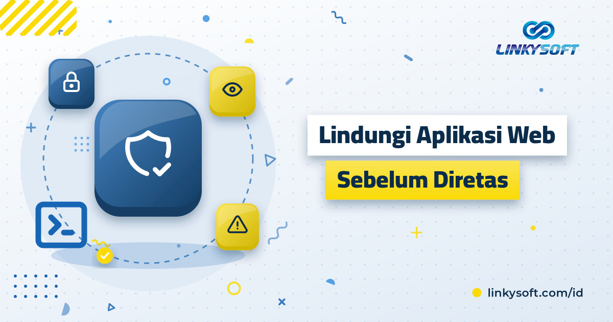 Pemilik toko memeriksa dasbor aplikasi web di ponselnya yang menampilkan gembok dan peringatan keamanan