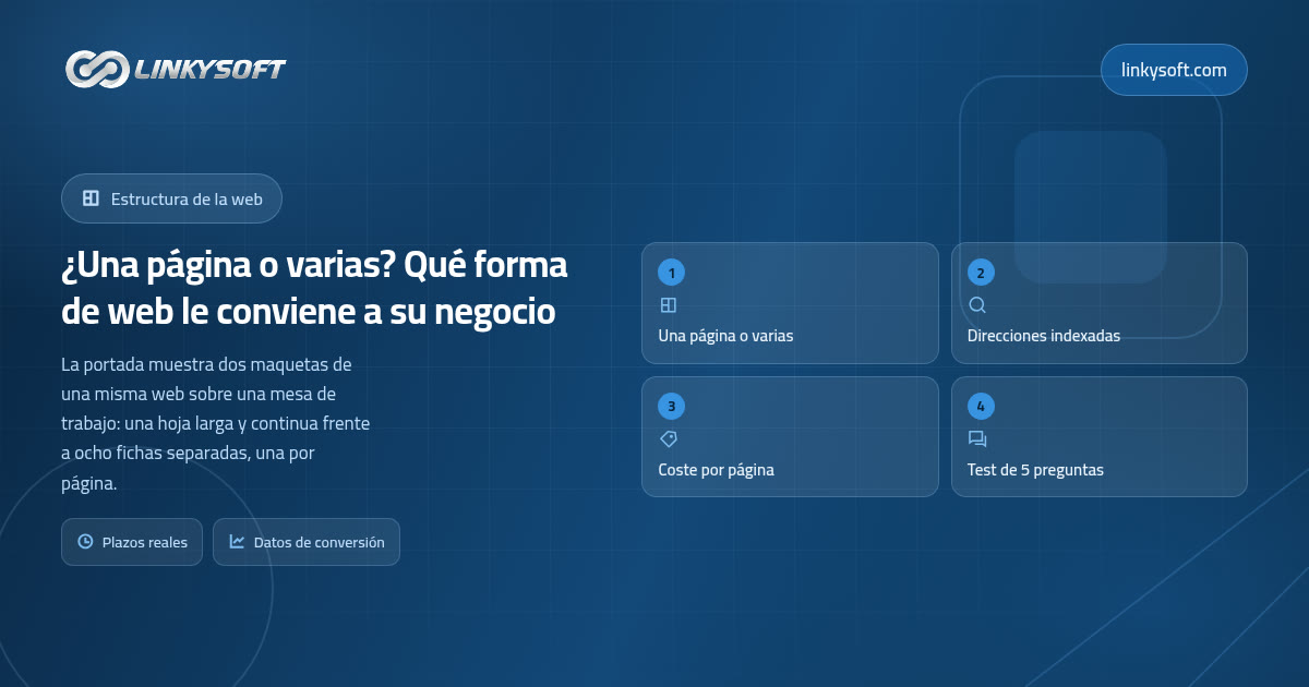 ¿Una página o varias? Qué forma de web le conviene a su negocio