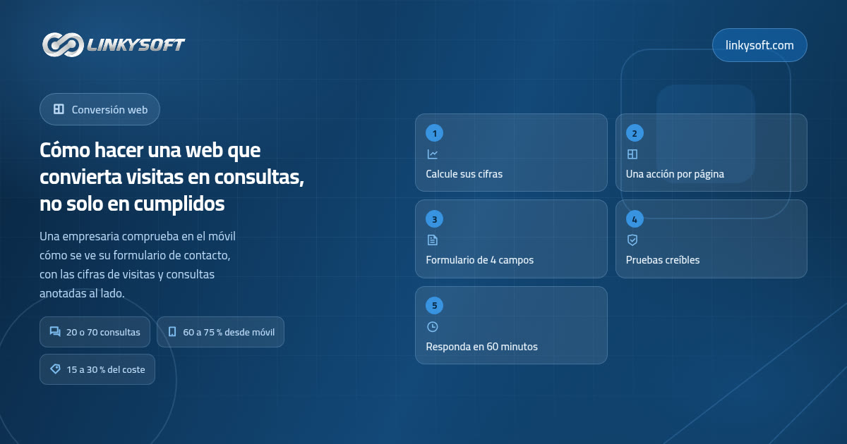 Cómo hacer una web que convierta visitas en consultas, no solo en cumplidos