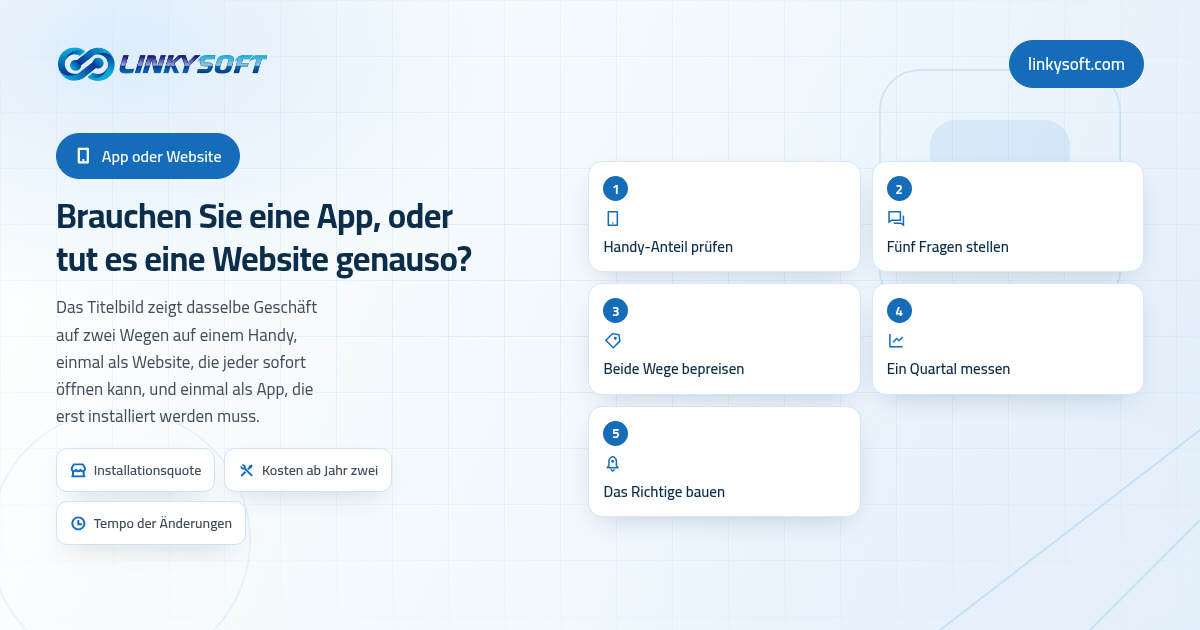 Brauchen Sie eine App, oder tut es eine Website genauso?