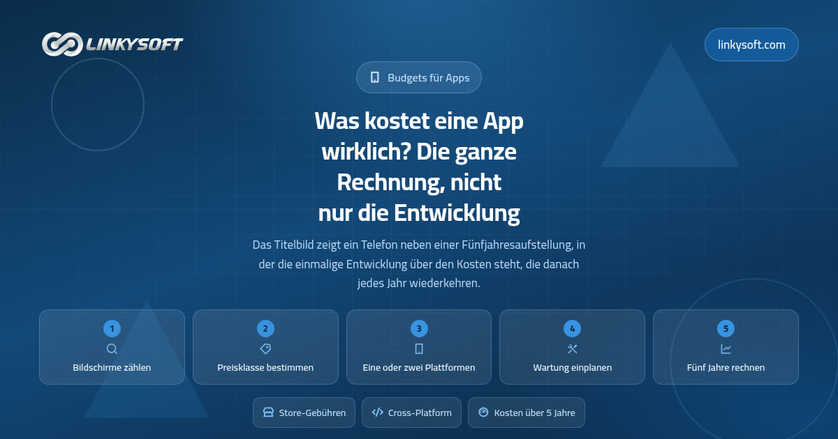 Was kostet eine App wirklich? Die ganze Rechnung, nicht nur die Entwicklung
