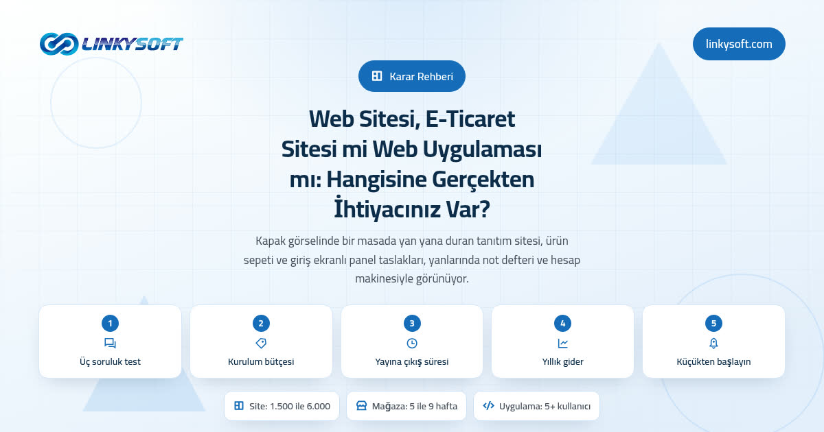 Web Sitesi, E-Ticaret Sitesi mi Web Uygulaması mı: Hangisine Gerçekten İhtiyacınız Var?