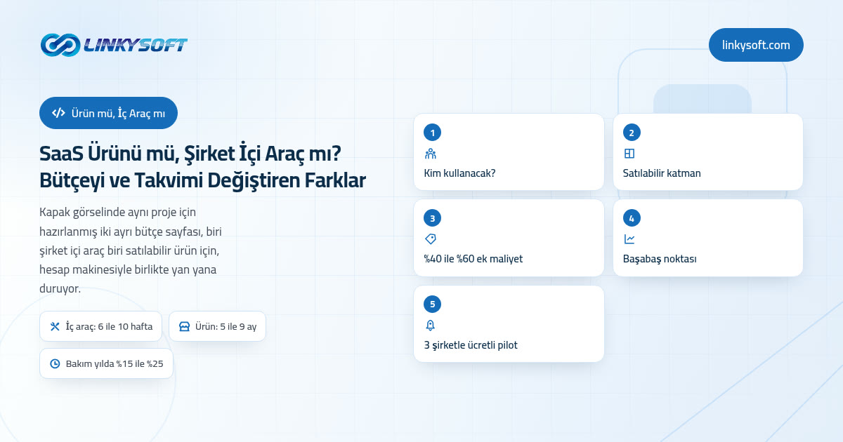 SaaS Ürünü mü, Şirket İçi Araç mı? Bütçeyi ve Takvimi Değiştiren Farklar